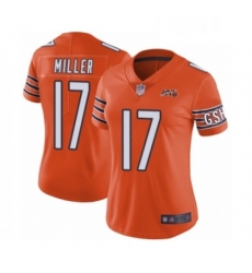 Womens Chicago Bears 17 Anthony Miller Orange Alternate 100th Season Limited Football Jersey