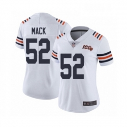 Womens Chicago Bears 52 Khalil Mack White 100th Season Limited Football Jersey