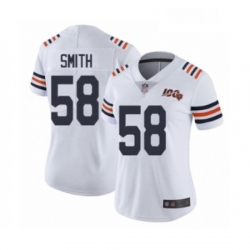 Womens Chicago Bears 58 Roquan Smith White 100th Season Limited Football Jersey