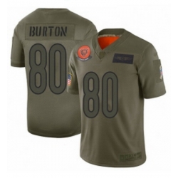 Womens Chicago Bears 80 Trey Burton Limited Camo 2019 Salute to Service Football Jersey