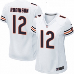 Womens Nike Chicago Bears 12 Allen Robinson Game White NFL Jersey