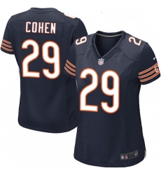 Womens Nike Chicago Bears 29 Tarik Cohen Game Navy Blue Team Color NFL Jersey