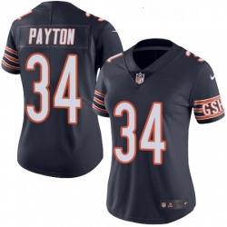 Womens Nike Chicago Bears 34 Walter Payton Navy Blue Team Color Vapor Untouchable Limited Player NFL Jersey