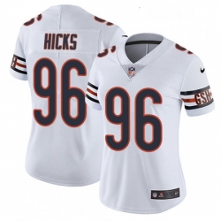 Womens Nike Chicago Bears 96 Akiem Hicks Elite White NFL Jersey