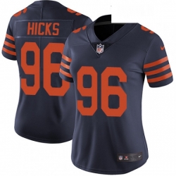 Womens Nike Chicago Bears 96 Akiem Hicks Navy Blue Alternate Vapor Untouchable Limited Player NFL Jersey