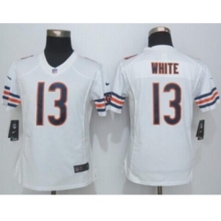 nike women nfl jerseys chicago bears 13 white white[nike limited][white]