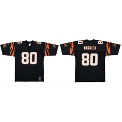 Men Cincinnati Bengals  80 Peter Warrick Black 2001 Home Stitched Football Jersey