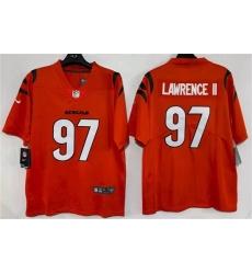 Men Cincinnati Bengals 97 Dexter Lawrence II Orange 2026 Vapor Untouchable Limited Stitched Football Jersey Men Cincinnati Bengals 97 Dexter Lawrence II Orange 2026 Vapor Untouchable Limited Stitched Football Jersey