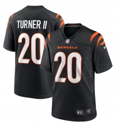 Men Nike DJ Turner #20 Black Cincinnati Bengals Team F U S E Stitched NFL Jersey