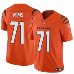 Youth Cincinnati Bengals 71 Amarius Mims Orange 2024 Draft F U S E Vapor Untouchable Limited Stitched Jersey