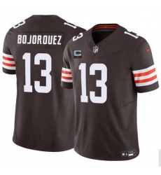 Men Cleveland Browns 13 Corey Bojorquez Brown 2025 F U S E  With 1 Star C Patch Vapor Limited Stitched Football Jersey Men Cleveland Browns 13 Corey Bojorquez Brown 2025 F U S E  With 1 Star C Patch Vapor Limited Stitched Football Jersey