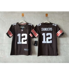 Women Cleveland Browns 12 Shedeur Sanders Brown 2024 Stitched Jersey  Women Cleveland Browns 12 Shedeur Sanders Brown 2024 Stitched Jersey