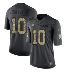 Nike Browns #10 Robert Griffin III Black Youth Stitched NFL Limited 2016 Salute to Service Jersey