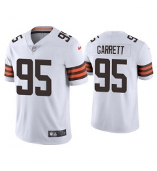 Youth Cleveland Browns 95 Myles Garrett White Vapor Untouchable Limited Stitched Jersey 