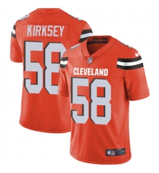 Youth Nike Browns #58 Christian Kirksey Orange Alternate Stitched NFL Vapor Untouchable Limited Jersey