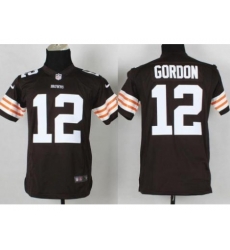 Youth Nike Cleveland Browns 12 Josh Gordon Brown NFL Jerseys