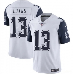 Men Dallas Cowboys  13 Caleb Downs White 2026 Draft Vapor Untouchable Limited Stitched Football Jersey