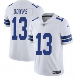 Men Dallas Cowboys  13 Caleb Downs White 2026 Draft Vapor Untouchable Limited Stitched Football Jerseys