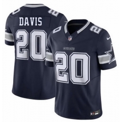 Men Dallas Cowboys  20 Malik Davis Navy 2026 F U S E Vapor Untouchable Limited Stitched Football Jersey