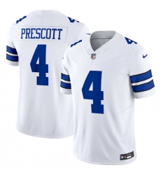 Men Dallas Cowboys 4 Dak Prescott White 2023 F U S E  Vapor Limited Stitched Football JerseyS