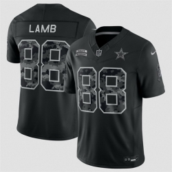 Men Dallas Cowboys  88 CeeDee Lamb Black F U S E  2026 Salute to Service Limited Stitched Football Jersey