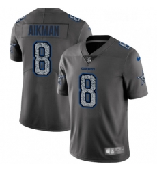 Mens Nike Dallas Cowboys 8 Troy Aikman Gray Static Vapor Untouchable Limited NFL Jersey