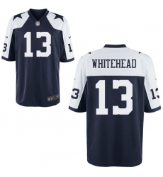 Nike Cowboys 13 Lucky Whitehead Blue Thanksgiving Elite Jersey