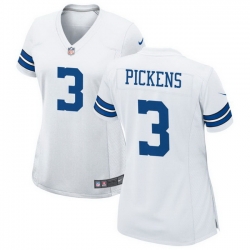 Women Dallas Cowboys 3 George Pickens White vapor Limited jersey