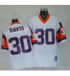 Denver Broncos 30 Terrell Davis Premier Throwback White