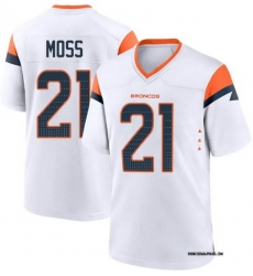 Men Denver Broncos Nike Riley Moss #21 White Team F U S E Stitched Jersey