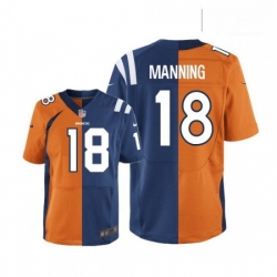 Men Nike Denver Broncos 18 Peyton Manning Limited Navy BlueWhite Split Fashion NFL Jersey Men Nike Denver Broncos 18 Peyton Manning Limited Navy BlueWhite Split Fashion NFL Jersey