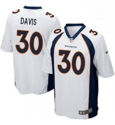 Men Nike Denver Broncos 30 Terrell Davis Game White NFL Jersey