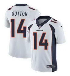 Nike Broncos 14 Courtland Sutton White Vapor Untouchable Limited Jersey