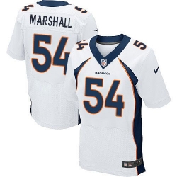 Nike Broncos #54 Brandon Marshall White Mens Stitched NFL New Elite Jersey Nike Broncos #54 Brandon Marshall White Mens Stitched NFL New Elite Jersey