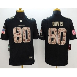 Nike Broncos #80 Vernon Davis Black Mens Stitched NFL Limited Salute to Service Jersey Nike Broncos #80 Vernon Davis Black Mens Stitched NFL Limited Salute to Service Jersey
