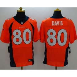 Nike Broncos #80 Vernon Davis Orange Team Color Mens Stitched NFL New Elite Jersey Nike Broncos #80 Vernon Davis Orange Team Color Mens Stitched NFL New Elite Jersey
