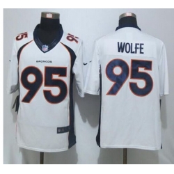Nike Broncos #95 Derek Wolfe White Mens Stitched NFL New Limited Jersey Nike Broncos #95 Derek Wolfe White Mens Stitched NFL New Limited Jersey