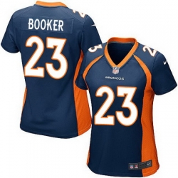 Nike Broncos #23 Devontae Booker Blue Alternate Womens Stitched NFL New Elite Jersey Nike Broncos #23 Devontae Booker Blue Alternate Womens Stitched NFL New Elite Jersey