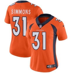 Nike Broncos #31 Justin Simmons Orange Team Color Womens Stitched NFL Vapor Untouchable Limited Jersey Nike Broncos #31 Justin Simmons Orange Team Color Womens Stitched NFL Vapor Untouchable Limited Jersey