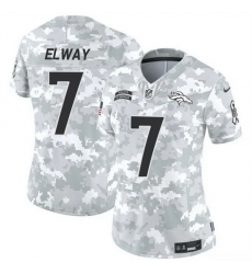 Women Denver Broncos 7 John Elway 2024 F U S E Arctic Camo Salute To Service Limited Stitched Jersey