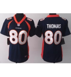 Women Nike Denver Broncos 80 Julius Thomas Blue Jerseys 2013