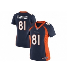 Women Nike Denver Broncos 81 Owen Daniels blue NFL Jersey