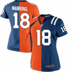 Womens Nike Denver Broncos 18 Peyton Manning Game Navy BlueWhite Split Fashion NFL Jersey Womens Nike Denver Broncos 18 Peyton Manning Game Navy BlueWhite Split Fashion NFL Jersey
