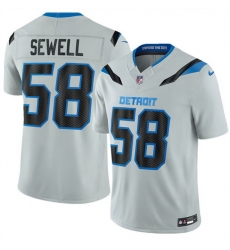 Men Detroit Lions  58 Penei Sewell Silver 2026 F U S E  Rivalries Collection Limited Stitched Football Jersey