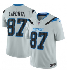 Men Detroit Lions  87 Sam LaPorta Silver 2026 F U S E  Rivalries Collection Limited Stitched Football Jersey