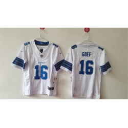 Women Detroit Lions 16 Jared Goff White 2024 F U S E  Vapor Limited Stitched Jersey 28Run Smaller 29