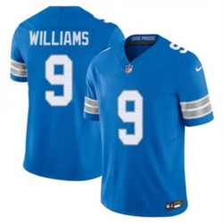 Youth Detroit Lions 9 Jameson Williams Blue 2024 F U S E Vapor Limited Stitched Jersey