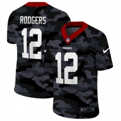 Green Bay Packers 12 Aaron Rodgers Men Nike 2020 Black CAMO Vapor Untouchable Limited Stitched NFL Jersey Green Bay Packers 12 Aaron Rodgers Men Nike 2020 Black CAMO Vapor Untouchable Limited Stitched NFL Jersey