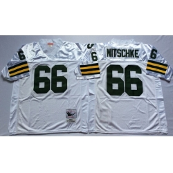 Men Green Bay Green Bay Packers 66 Ray Nitschke White M&N Throwback Jersey Men Green Bay Green Bay Packers 66 Ray Nitschke White M&N Throwback Jersey