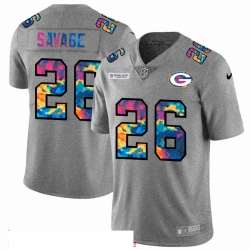 Men Green Bay Packers 26 Darnell Savage Jr  Men Nike Multi Color 2020 NFL Crucial Catch NFL Jersey Greyheather Men Green Bay Packers 26 Darnell Savage Jr  Men Nike Multi Color 2020 NFL Crucial Catch NFL Jersey Greyheather